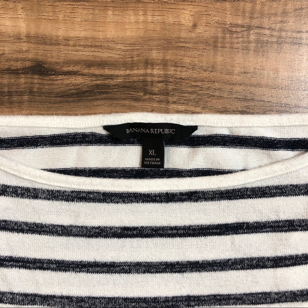 Striped Ruffle Sleeve Top - Picture 2 of 2
